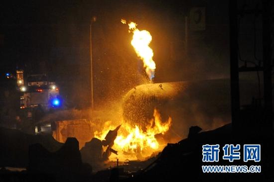 加納燃氣站爆炸現場